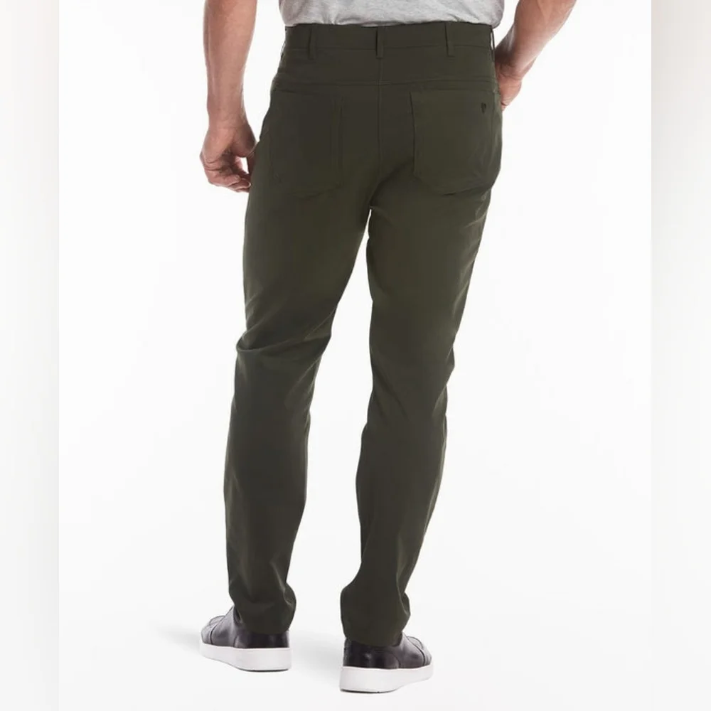 Public Rec Pants Mens 36x34 Green Workday Slim Fit Stretch Athleisure Travel - Picture 2 of 12